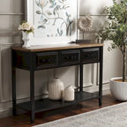 SAFAVIEH Jennette Black/ Walnut Console Table - 42Wx15Dx30H