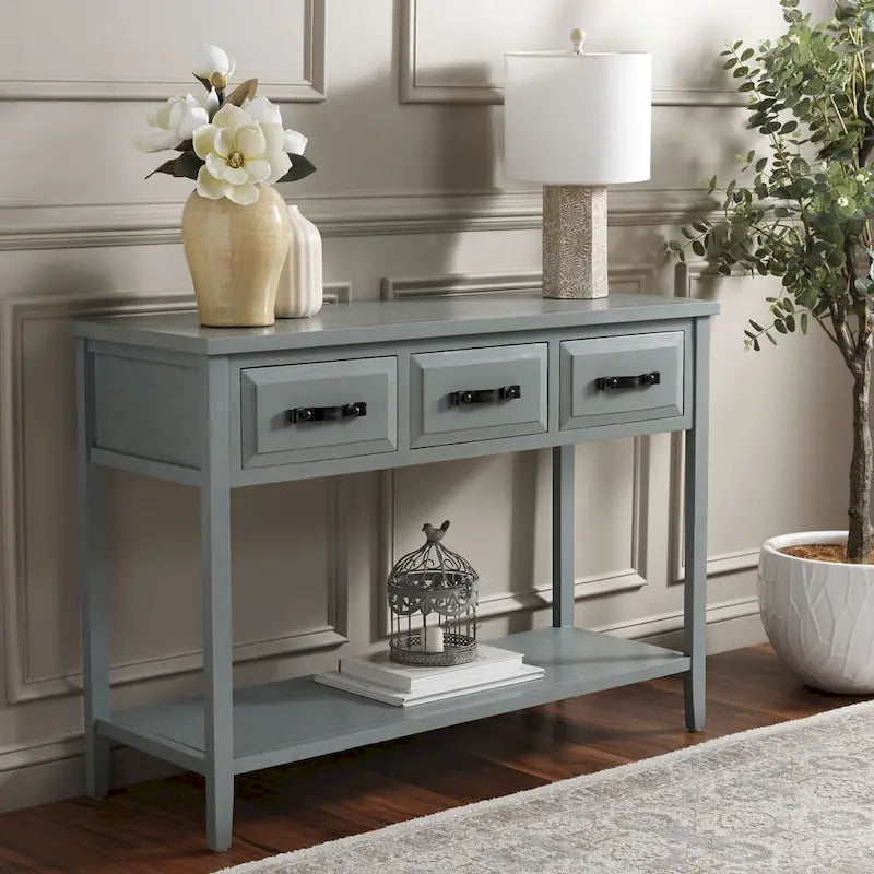 Console Jennette noire/noyer - 42Wx15Dx30H