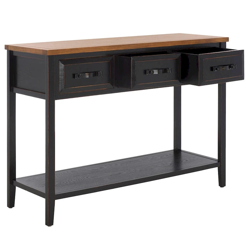 Console Jennette noire/noyer - 42Wx15Dx30H