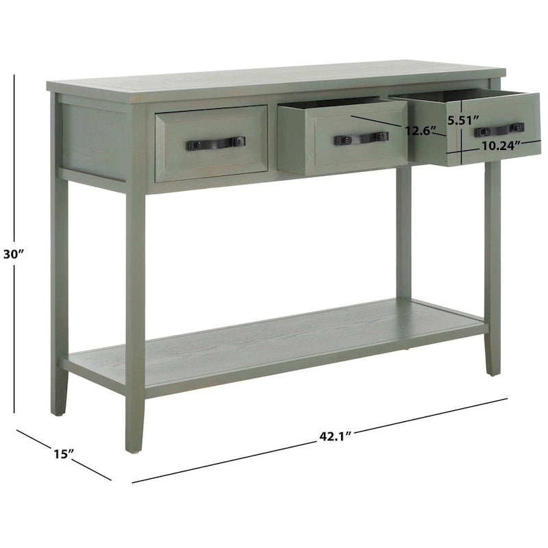 Console Jennette noire/noyer - 42Wx15Dx30H