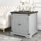 Table d'appoint de ferme avec station de recharge - 63,5 cm de hauteur