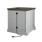 Table d'appoint de ferme avec station de recharge - 63,5 cm de hauteur