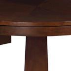 Table de salle à manger de jeu de poker ronde de 48 pouces avec porte-gobelets, plateaux à jetons, marron