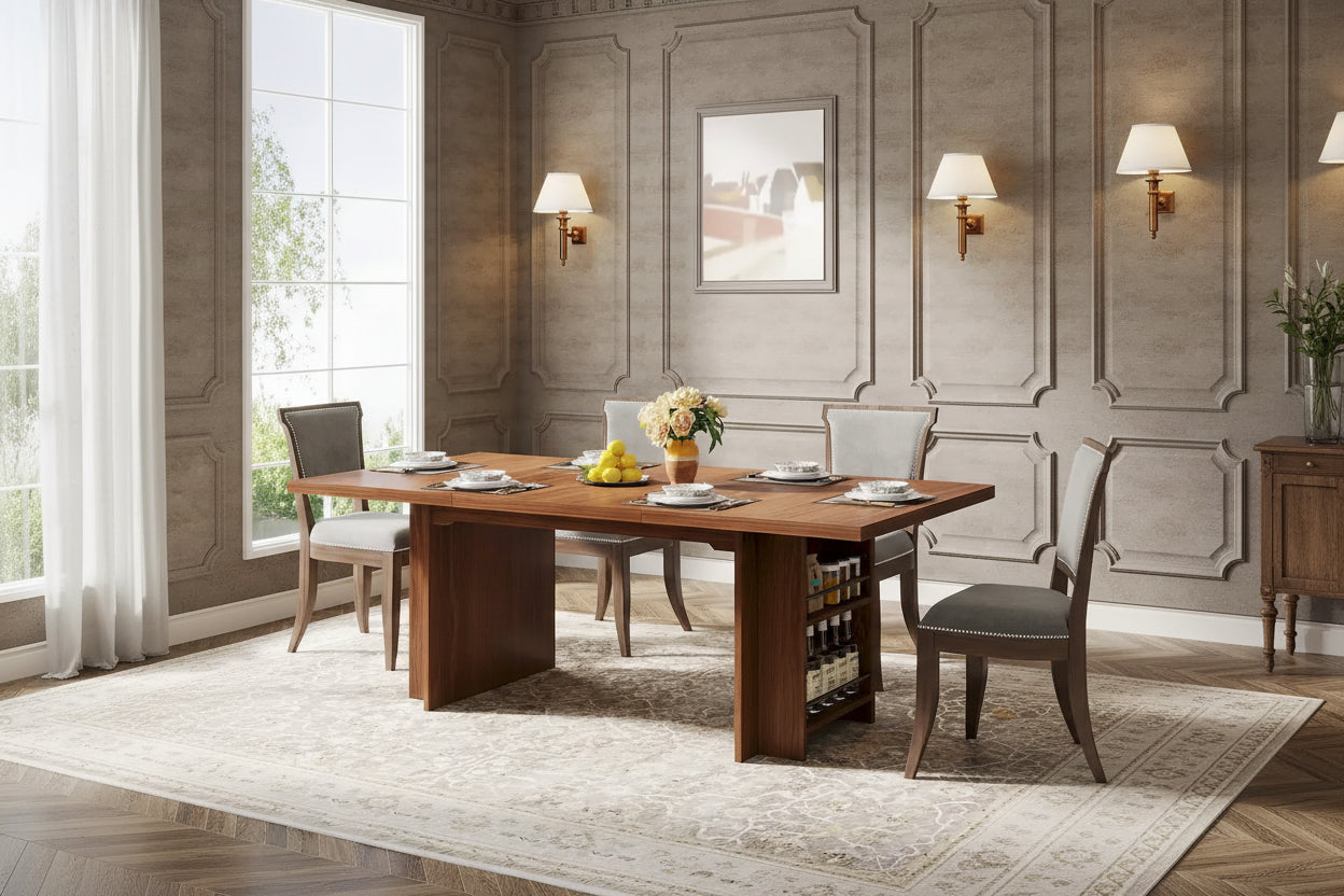 Bureau d'ordinateur de 63 pouces, grand bureau de direction avec rangement